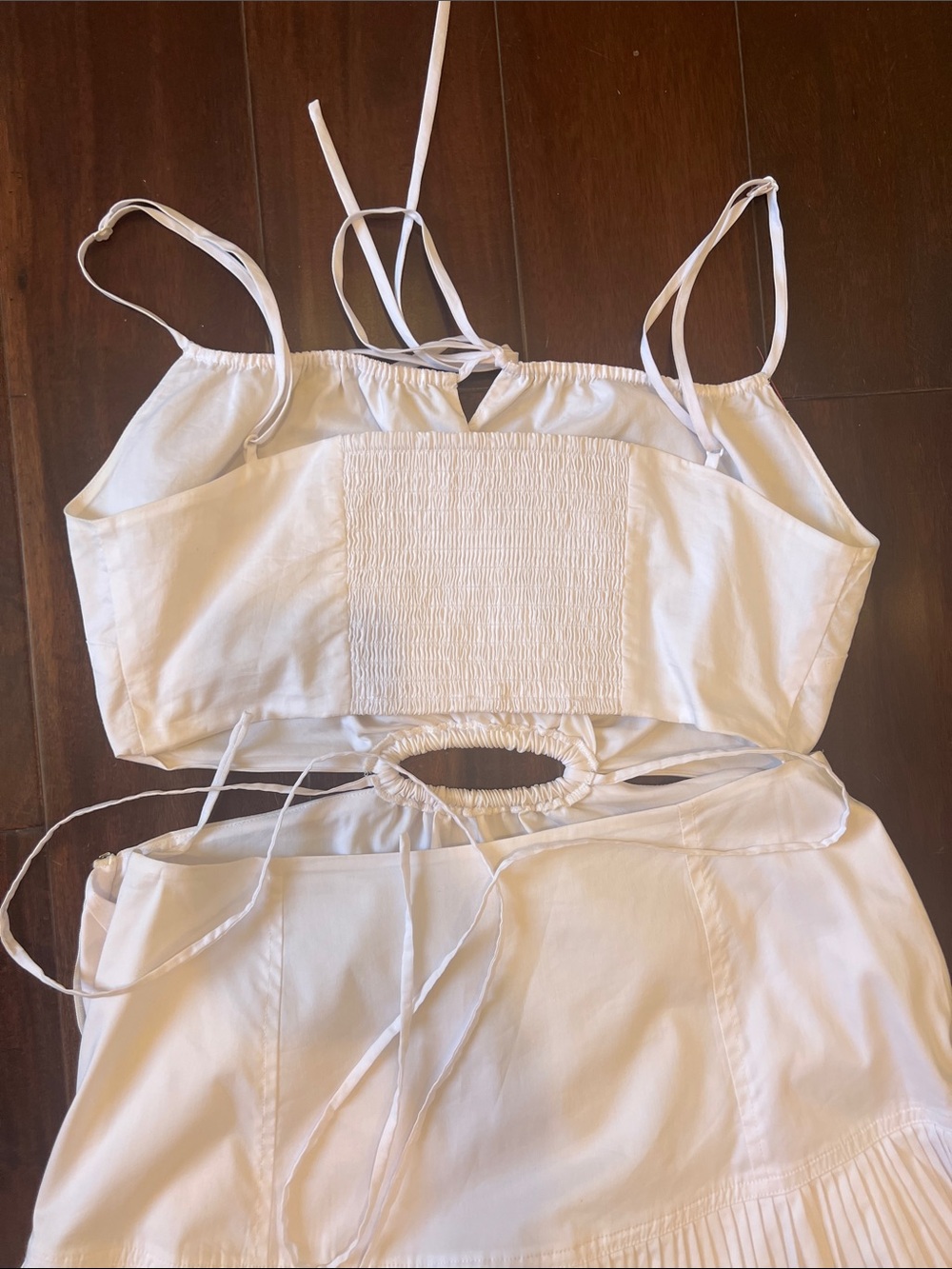 Jonathan Simkhai White Cutout Maxi Dress with Tie Detail - Picture 4 of 4